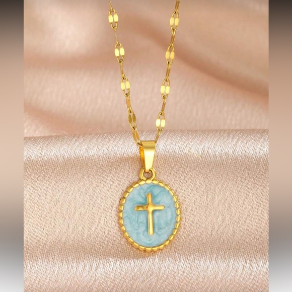 Anthropologie Jewelry - Cross Pendant Necklace Q101